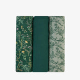 KikkaBoo® Povijalne pleničke iz muslina 3 kosi 100x100 cm Secret Garden Green