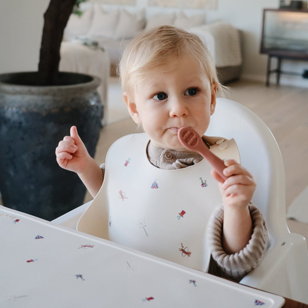 Mushie® Silikonske žličke za hranjenje Rose/Soft Lilac Mushie