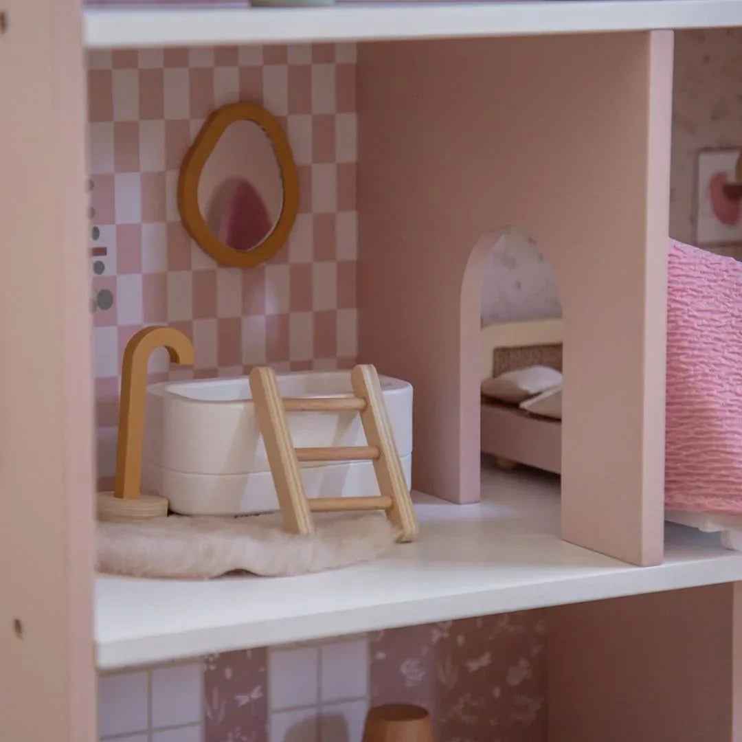 Label Label® Dollhouse with Furniture Pink – Evitas