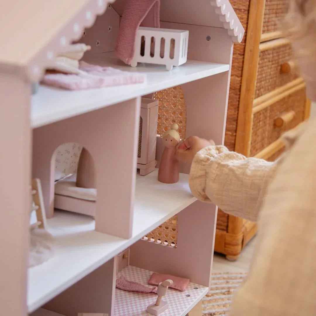 Label Label® Dollhouse with Furniture Pink – Evitas
