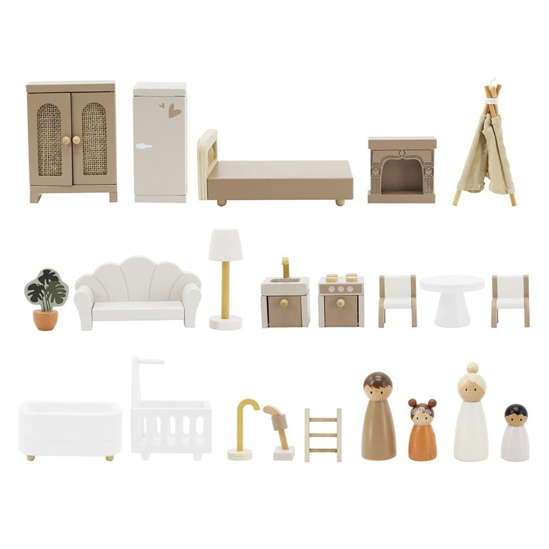 Mainely Personnalisable Maison de poupée en Bois Nougat – inspirée Montessori & Jeu de rôle – pour Enfants dès 3 Ans – personnalisée avec prénom – Label Label Mainely Personnalisable Maison de poupée en Bois Nougat – inspirée Montessori & Jeu de rôle – pour Enfants dès 3 Ans – personnalisée avec prénom – Label Label