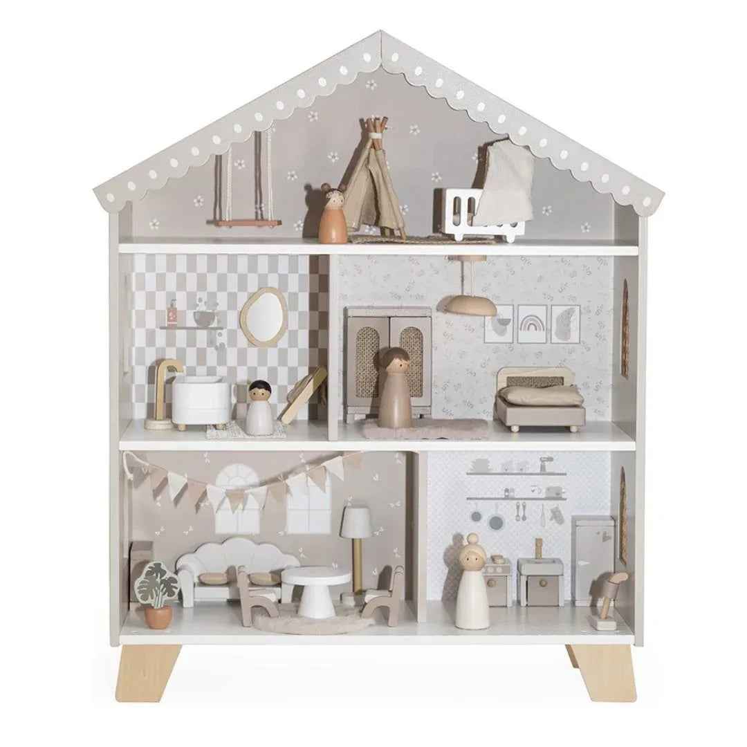 Label Label® Dollhouse with Furniture Nougat – Evitas