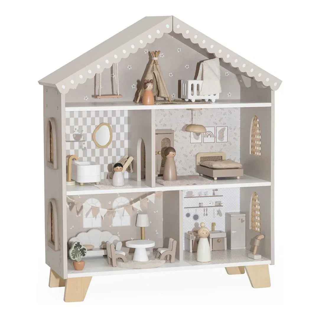 Label Label® Dollhouse with Furniture Nougat | Evitas