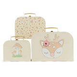 Bieco® 3-Piece Suitcase Set Ella Vintage Flowers