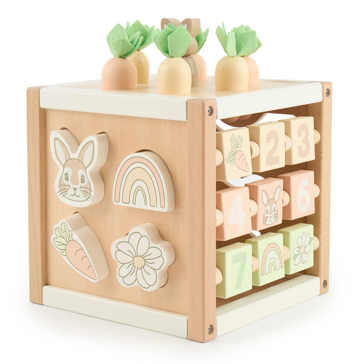 Bieco® Lesena aktivnostna kocka XXL Rabbit Fine Bieco