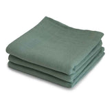 Mushie® Zestaw trzech pieluszek tetrowych Roman Green 60x60