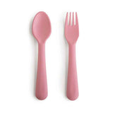Mushie® Fork & Spoon Dusty Rose