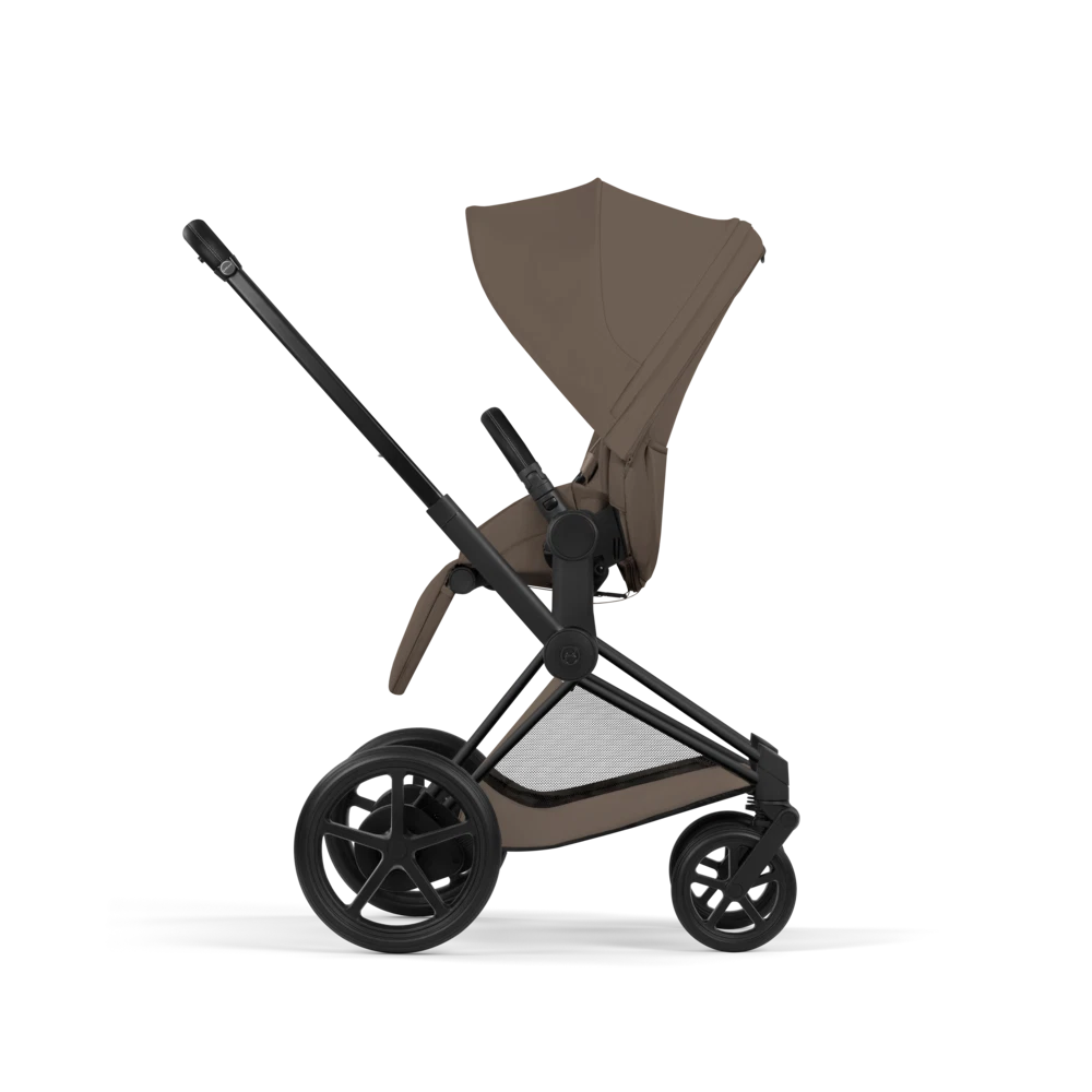 Cybex Platinum® Otroški voziček s zložljivo košaro 2v1 e-Priam™ Comfort Coconut Brown | Matt Black Cybex Platinum