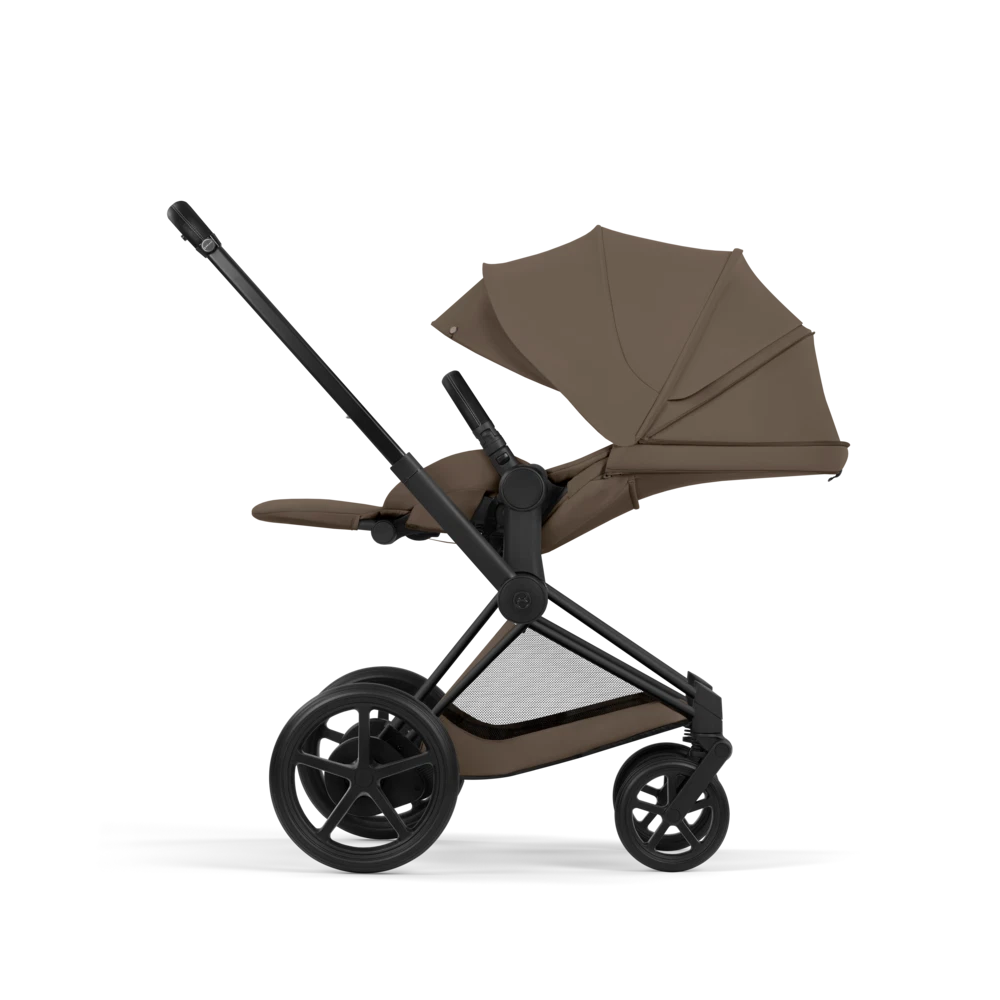 Cybex Platinum® Otroški voziček s zložljivo košaro 2v1 e-Priam™ Comfort Coconut Brown | Matt Black Cybex Platinum