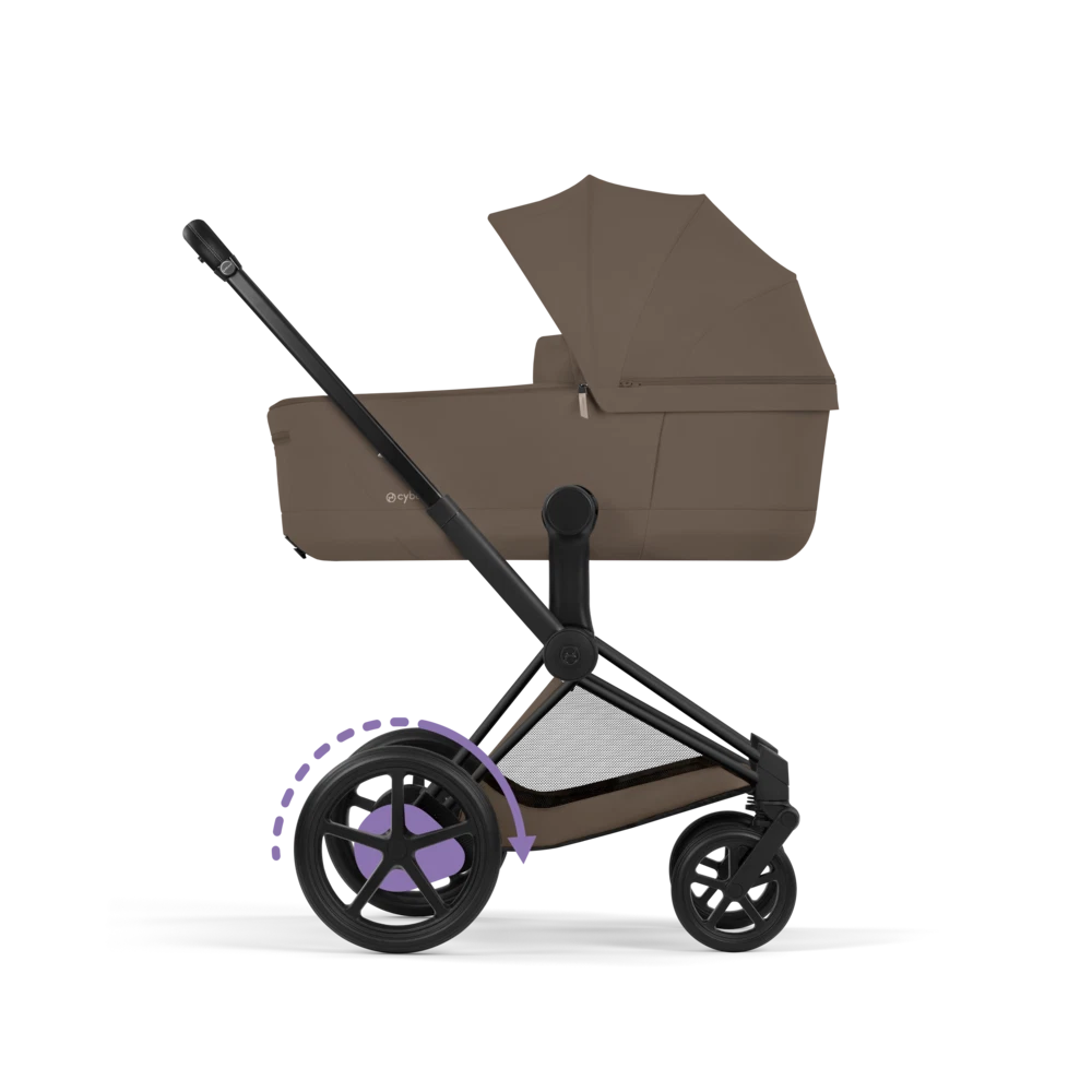 Cybex Platinum® Otroški voziček s zložljivo košaro 2v1 e-Priam™ Comfort Coconut Brown | Matt Black Cybex Platinum