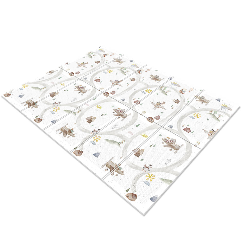 Evibell® Tapis de jeu double face 150x190 Terrazzo/Wanderlust