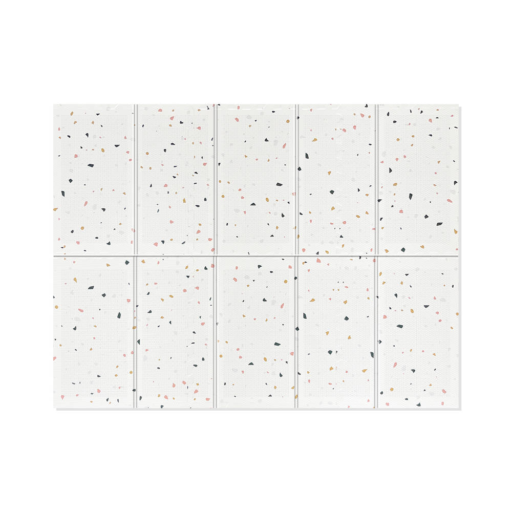 Evibell® Tapis de jeu double face 150x190 Terrazzo/Wanderlust