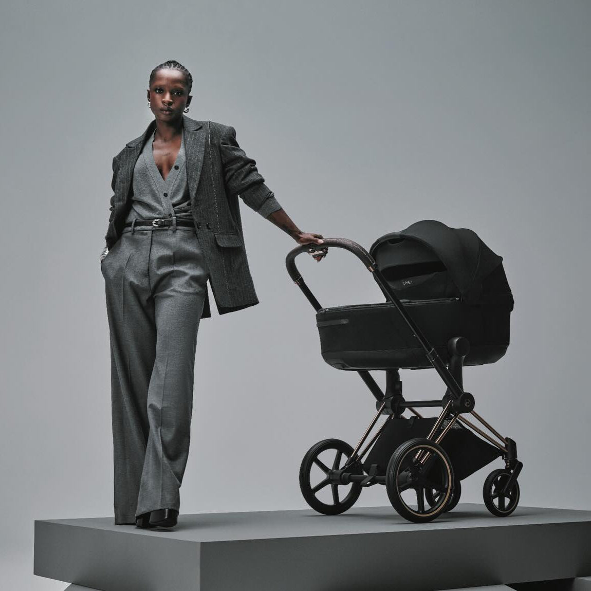Cybex Platinum® Otroški voziček s zložljivo košaro 2v1 Priam™ Comfort Coconut Brown | Matt Black Cybex Platinum