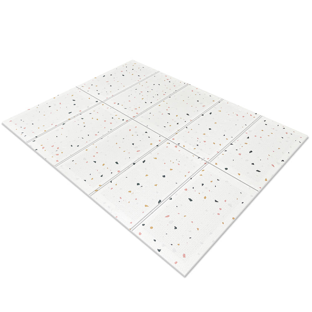 Evibell® Tapis de jeu double face 150x190 Terrazzo/Wanderlust
