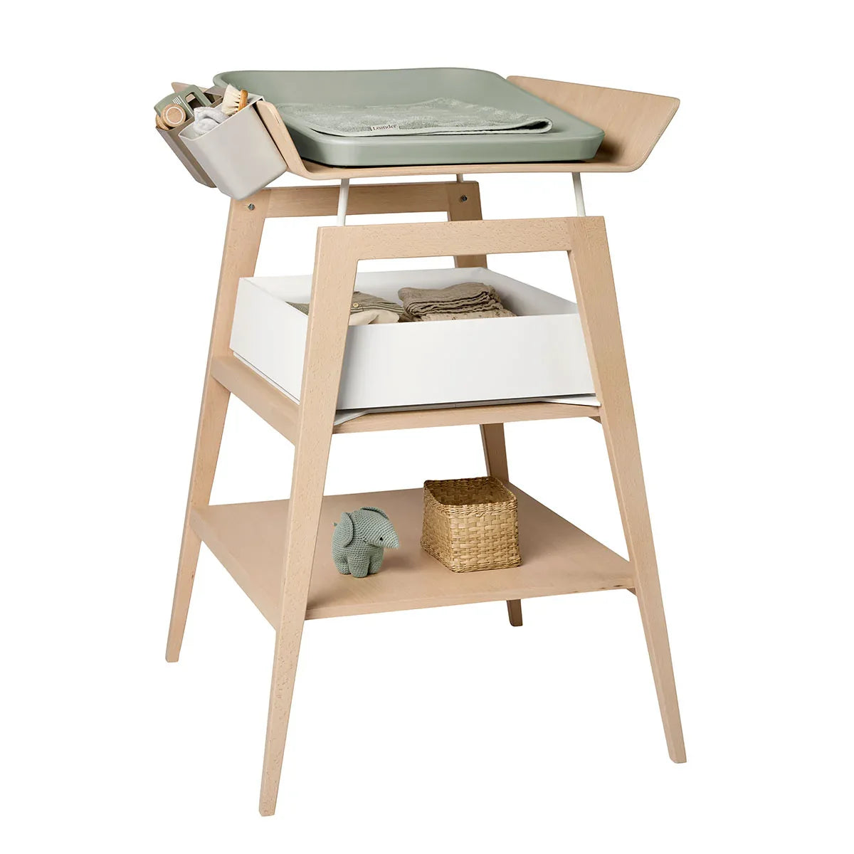 Leander® Otroška previjalna miza Linea™ s podlogo Bukev (Beech) Leander