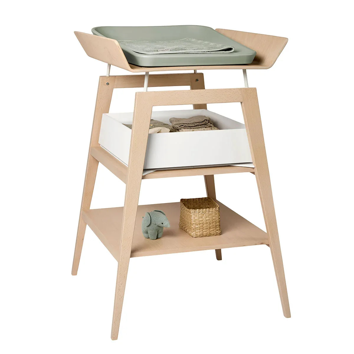 Leander® Otroška previjalna miza Linea™ s podlogo Bukev (Beech) Leander