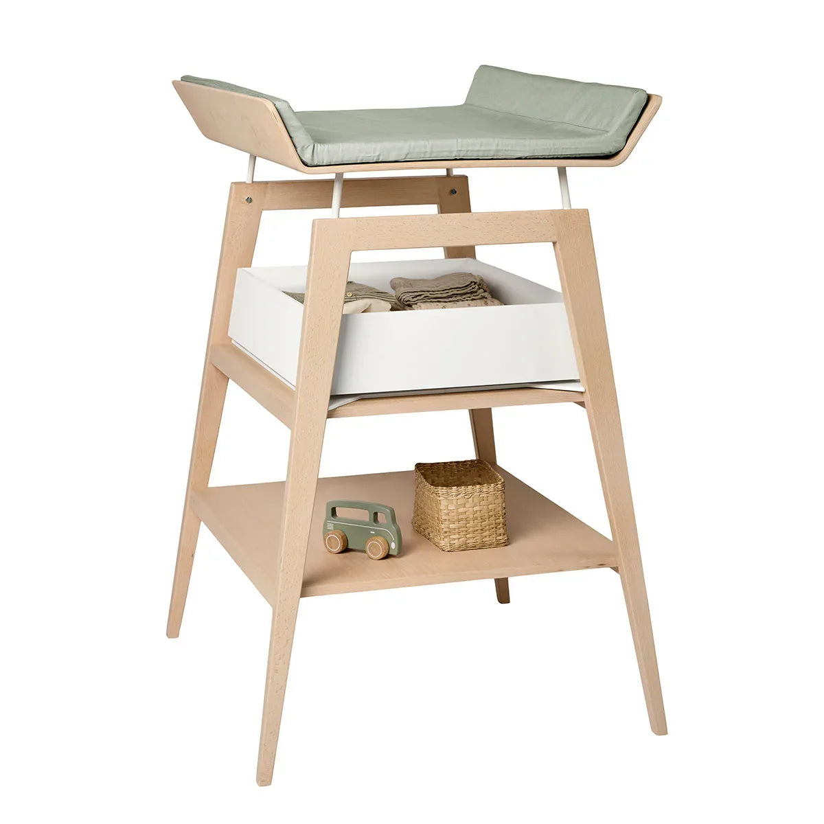 Leander® Otroška previjalna miza Linea™ s podlogo Bukev (Beech) Leander