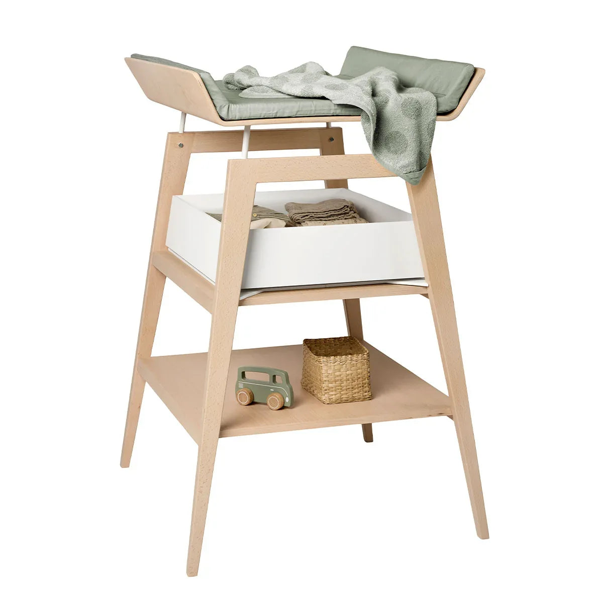 Leander® Otroška previjalna miza Linea™ s podlogo Bukev (Beech) Leander