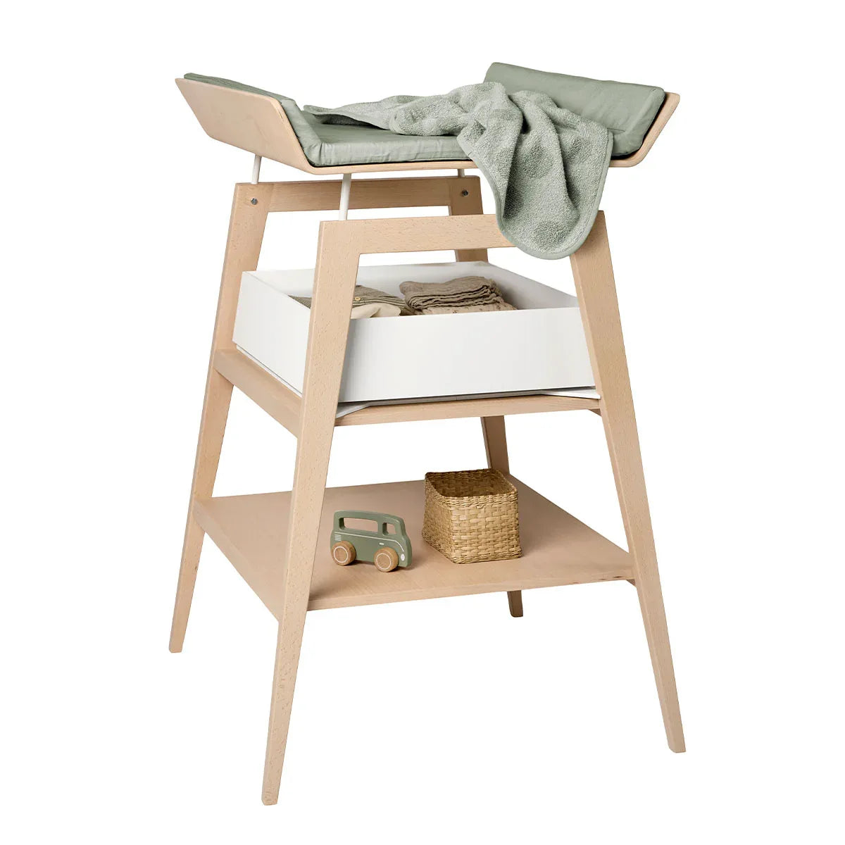 Leander® Otroška previjalna miza Linea™ s podlogo Bukev (Beech) Leander