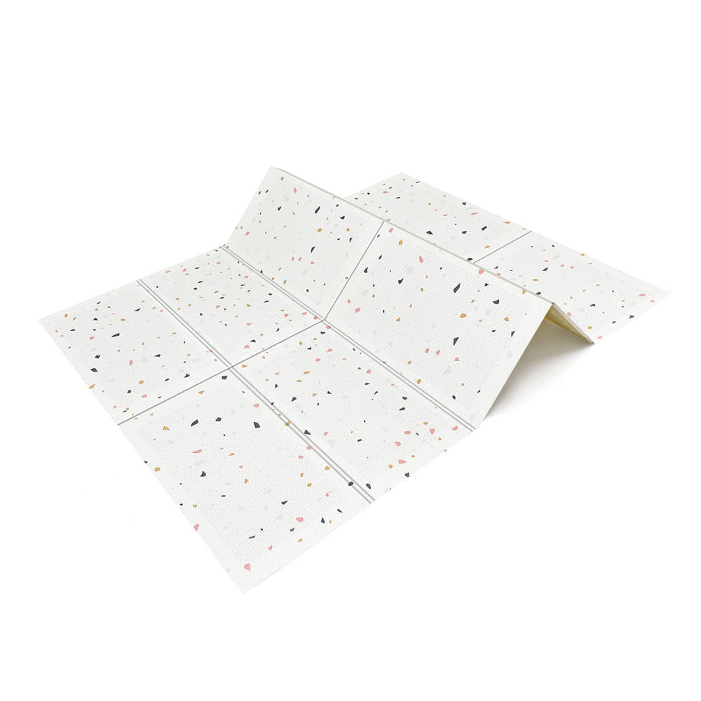 Evibell® Tapis de jeu double face 150x190 Terrazzo/Wanderlust