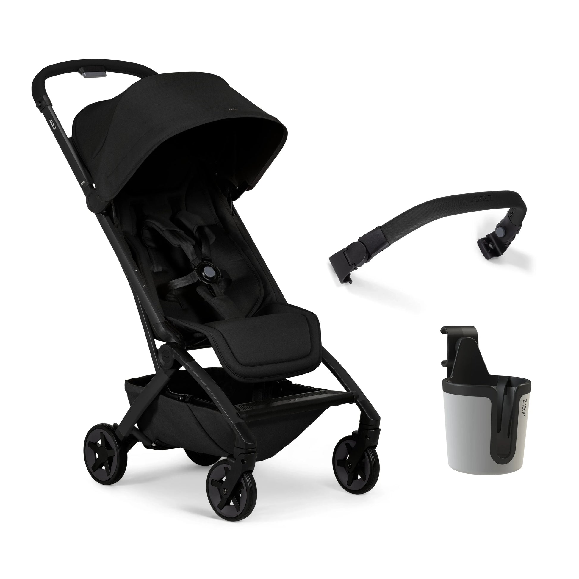 Joolz® Otroški športni voziček Aer™+ Space Black z varovalom in držalom za pijačo Joolz