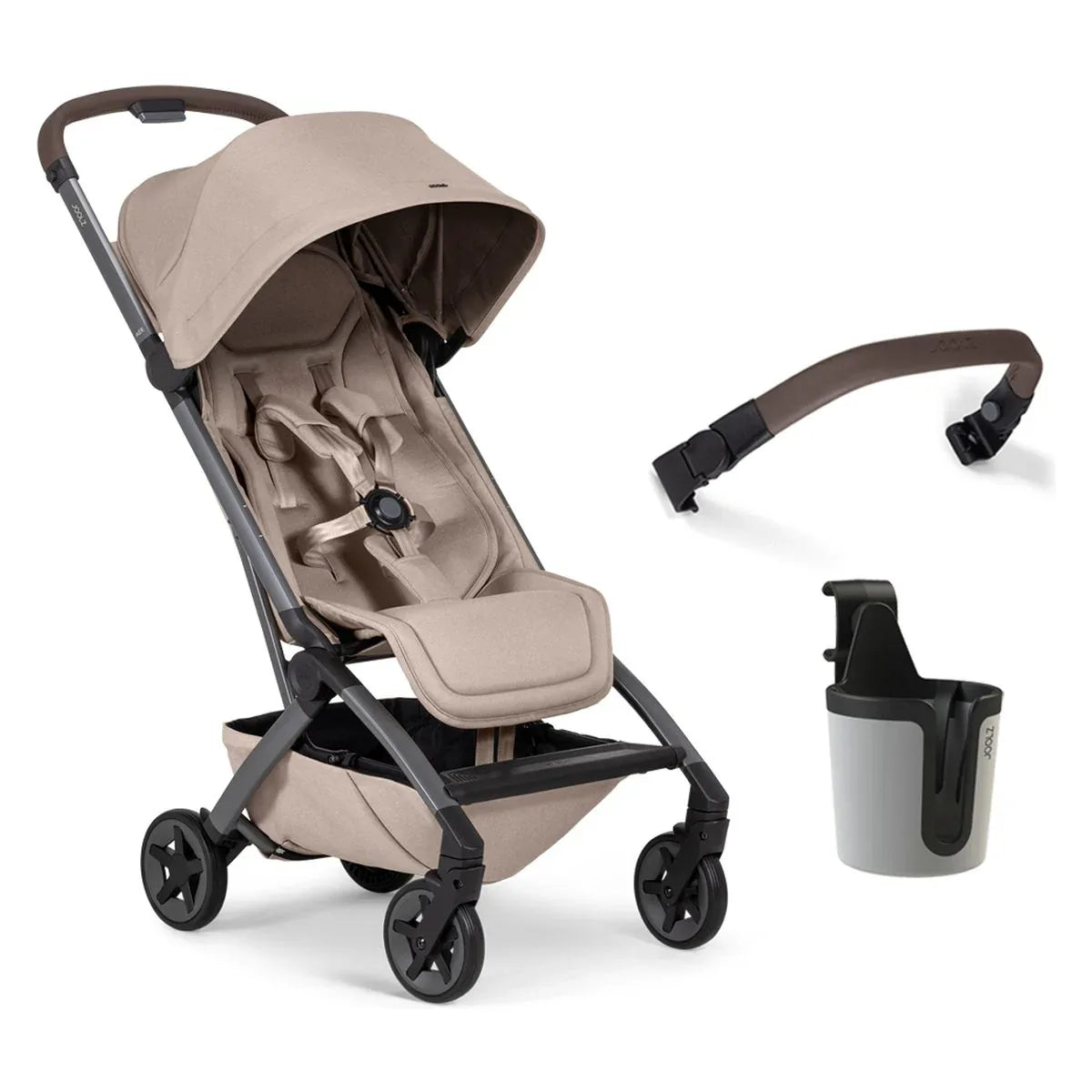 Joolz® Otroški športni voziček Aer™+ Sandy Taupe z varovalom in držalom za pijačo Joolz