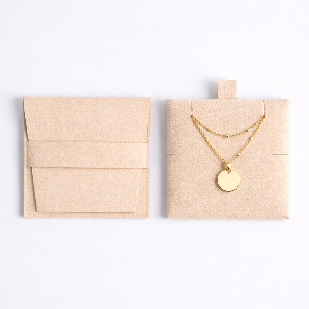 Atelya™ Personalizirana verižica z obeskom Circle Gold Atelya