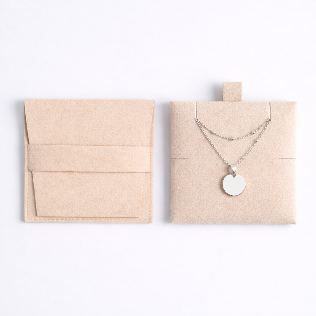 Atelya™ Personalizirana verižica z obeskom Circle Silver Atelya