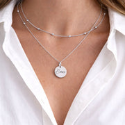 Atelya™ Collanina personalizzata con ciondolo Circle Silver