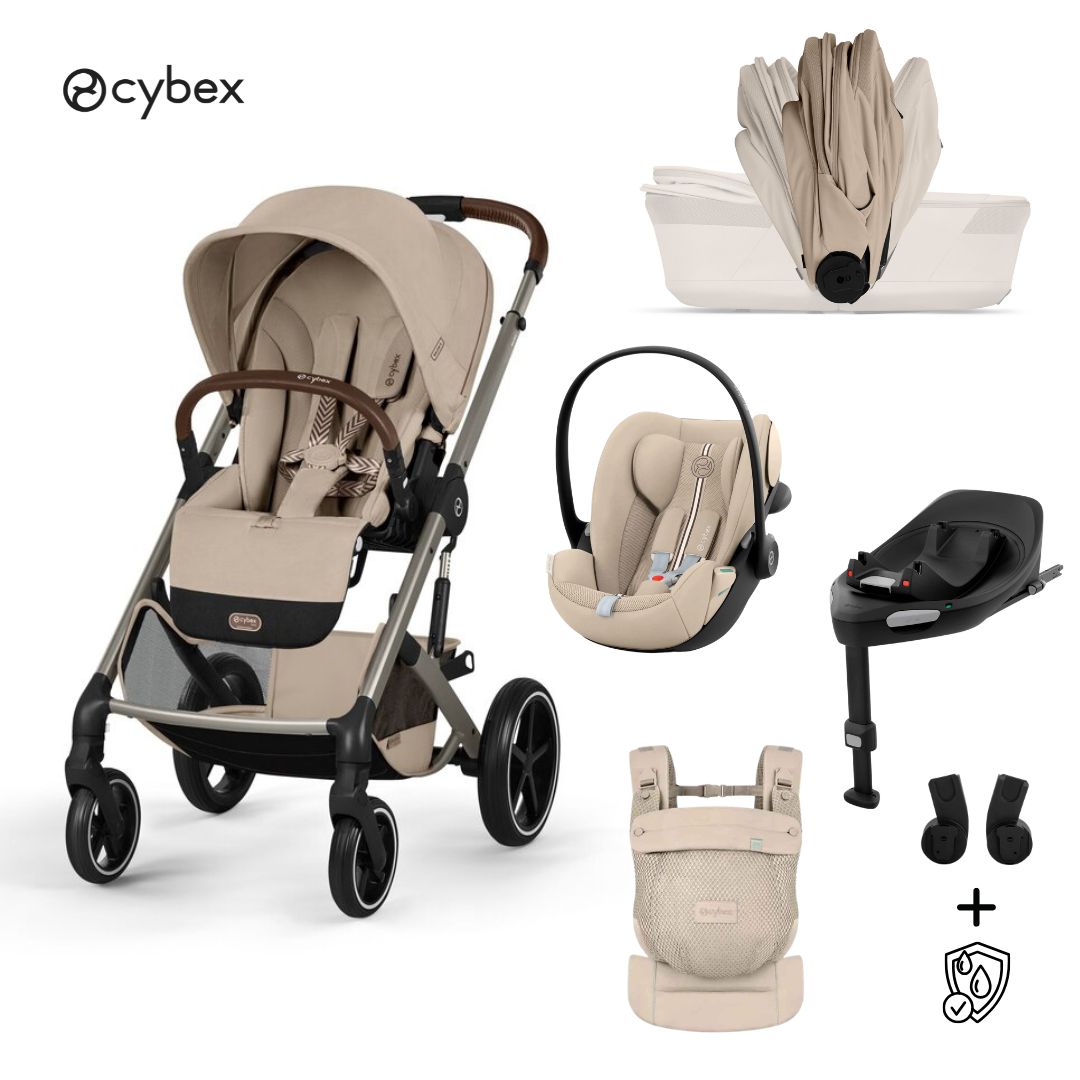 Cybex® Stroller with folding carrycot 4in1 Balios S Lux + Carrier Amya – Evitas