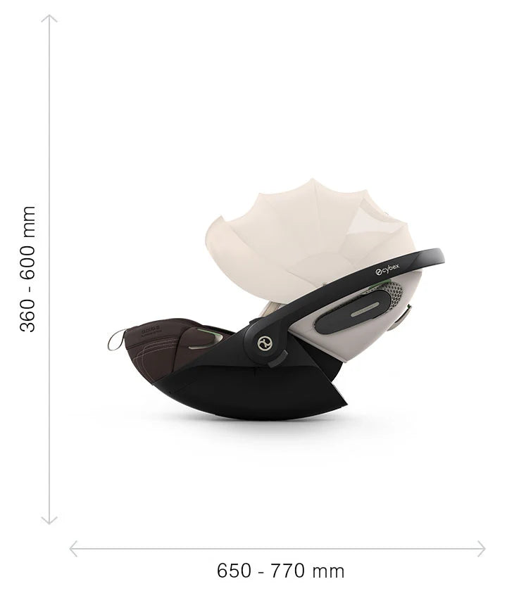 Cybex Cloud S dimenzije - stranski pogled