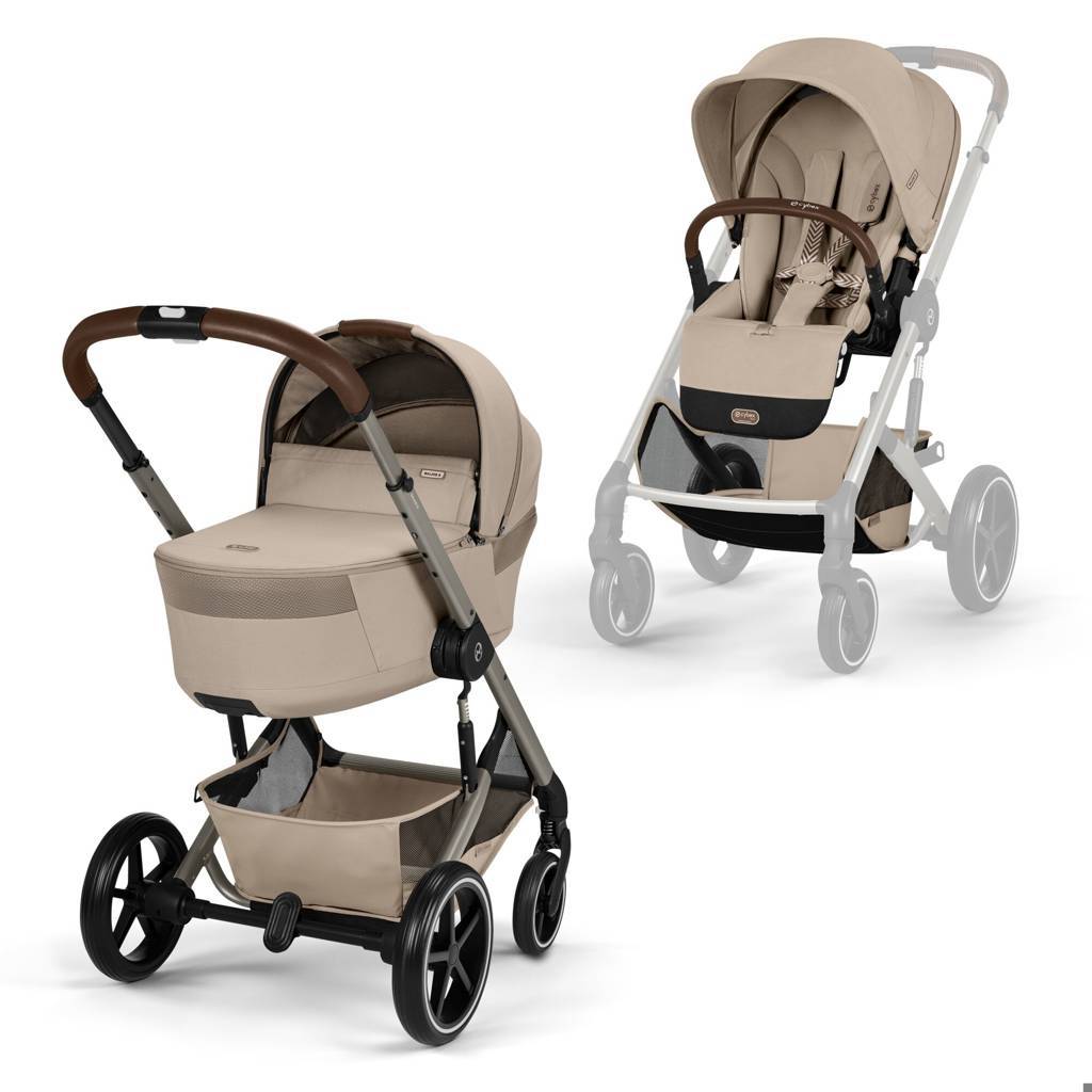 Cybex® Stroller with folding carrycot 4in1 Balios S Lux + Carrier Amya – Evitas