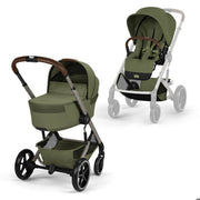 Cybex® Balios S Lux Stroller with Fold Cot 2-in-1 Moss Green (Taupe Frame)