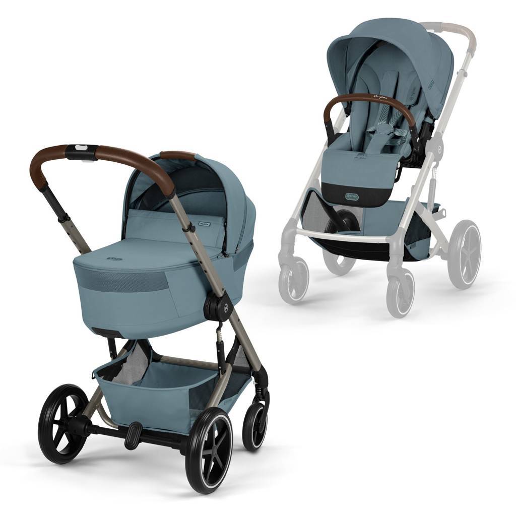 Cybex® Balios S Lux Stroller with Fold Cot 2-in-1 Stormy Blue (Taupe F – Evitas
