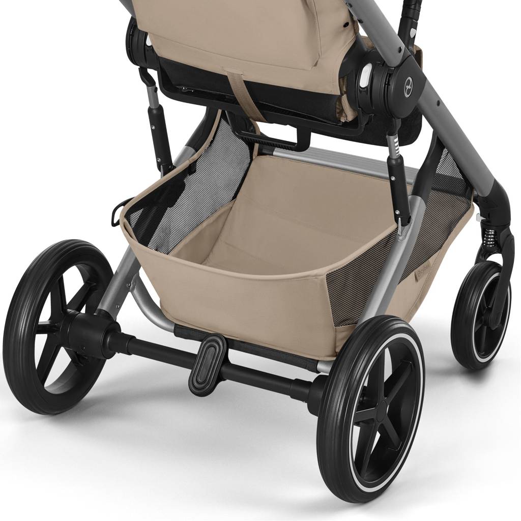 Cybex® Balios™ S Lux 2-in-1 Stroller with Cot S Lux Almond Beige (Taupe Frame)