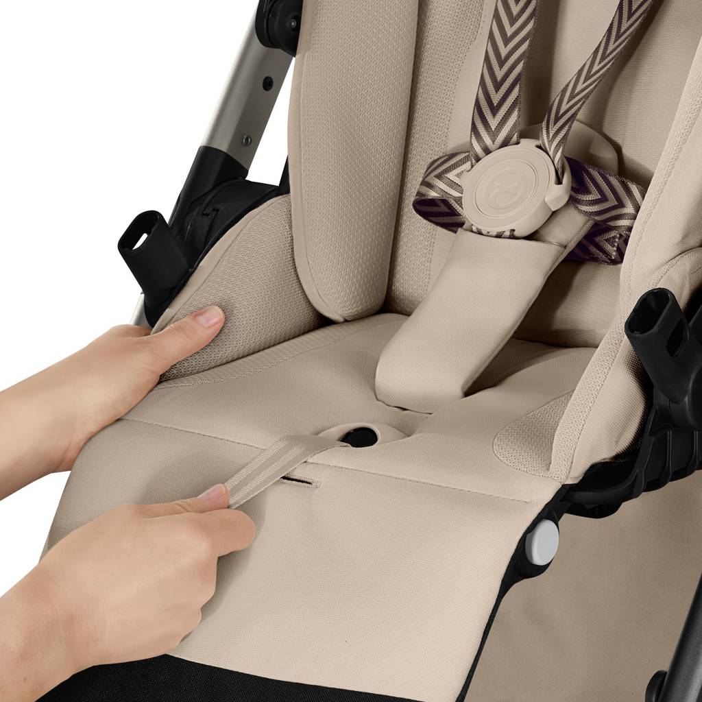 Cybex® Balios™ S Lux 2-in-1 Stroller with Cot S Lux Almond Beige (Taupe Frame)