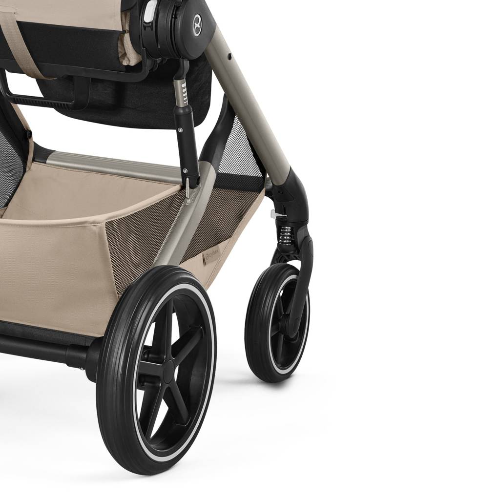 Cybex® Balios™ S Lux 2-in-1 Stroller with Cot S Lux Almond Beige (Taupe Frame)