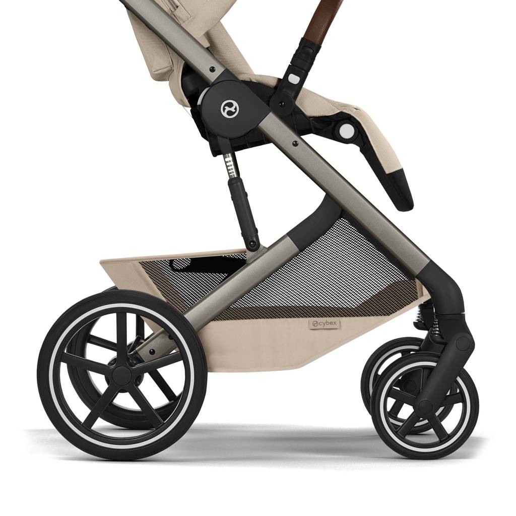 Cybex® Balios™ S Lux 2-in-1 Stroller with Cot S Lux Almond Beige (Taupe Frame)