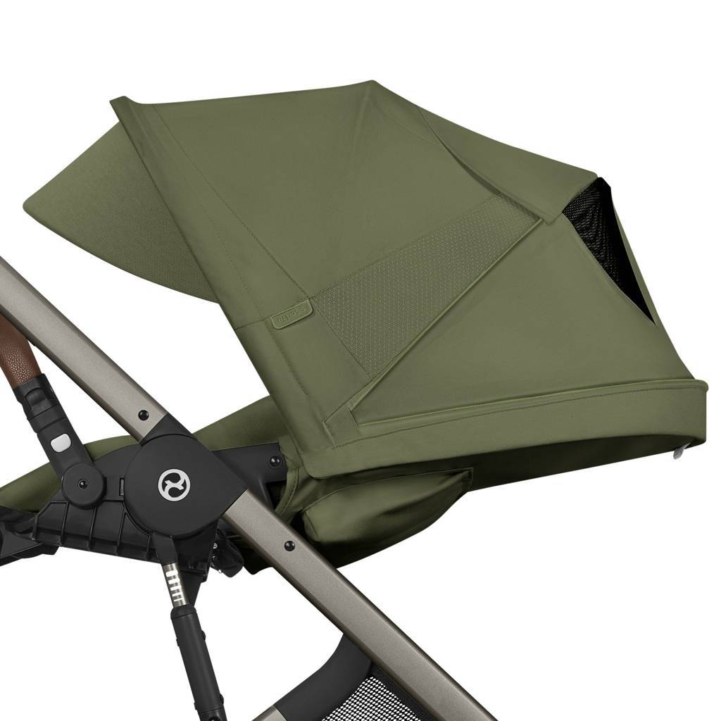 Cybex® Balios S Lux Stroller with Fold Cot 2-in-1 Moss Green (Taupe Frame)
