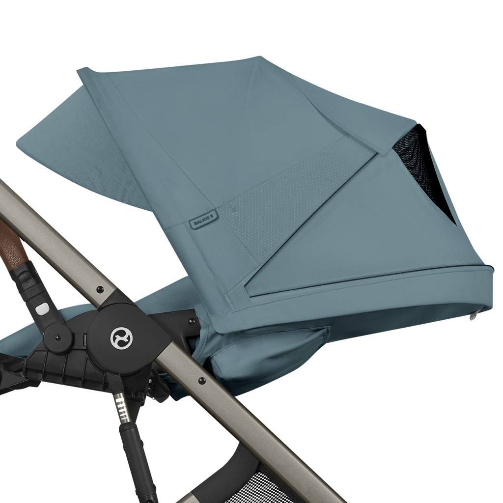 Cybex® Balios S Lux Stroller with Fold Cot 2-in-1 Stormy Blue (Taupe Frame)