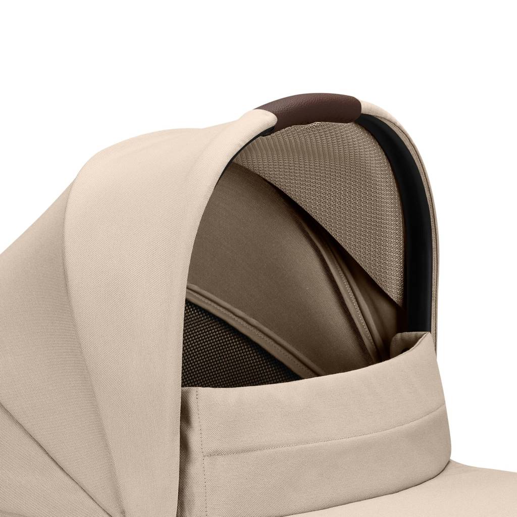 Cybex® Balios™ S Lux 2-in-1 Stroller with Cot S Lux Almond Beige (Taupe Frame)