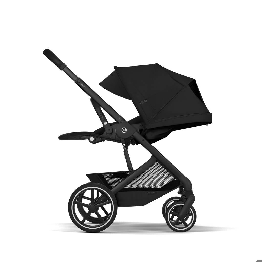 Cybex® Balios™ S Lux 2-in-1 Stroller with Cot S Lux Moon Black (Black Frame)