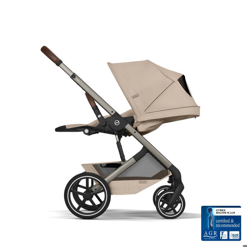 Cybex® Balios™ S Lux Stroller Almond Beige (Taupe Frame)