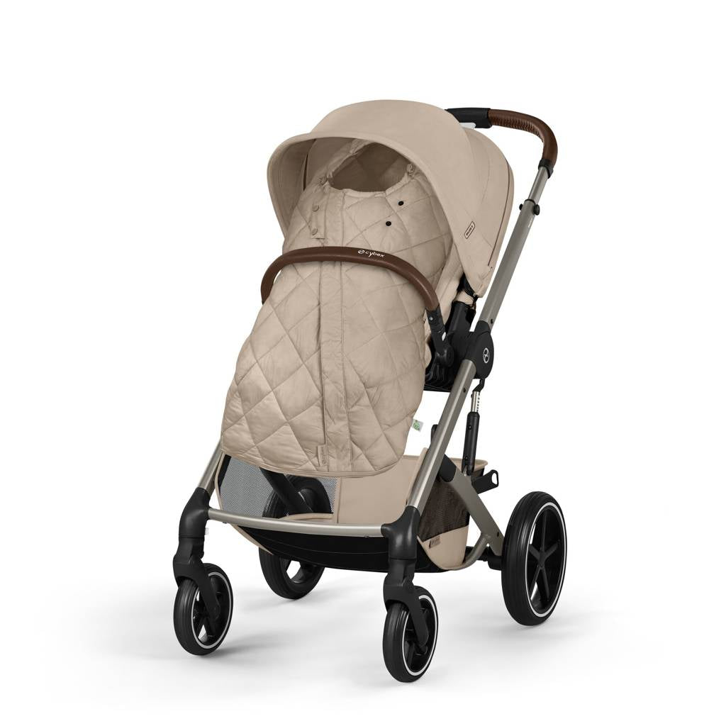 Cybex® Balios™ S Lux 2-in-1 Stroller with Cot S Lux Almond Beige (Taupe Frame)