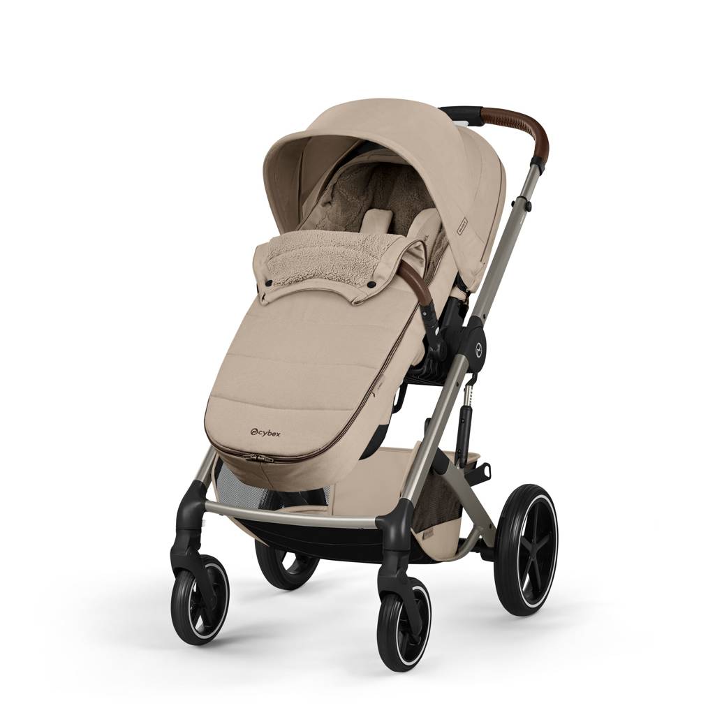 Cybex® Balios™ S Lux 2-in-1 Stroller with Cot S Lux Almond Beige (Taupe Frame)