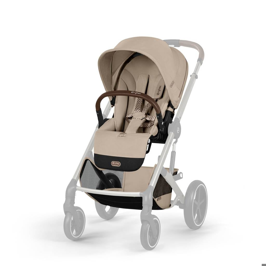 Cybex® Balios™ S Lux 2-in-1 Stroller with Cot S Lux Almond Beige (Taupe Frame)