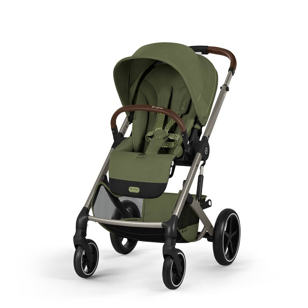 Cybex® Balios S Lux Stroller with Fold Cot 2-in-1 Moss Green (Taupe Frame)