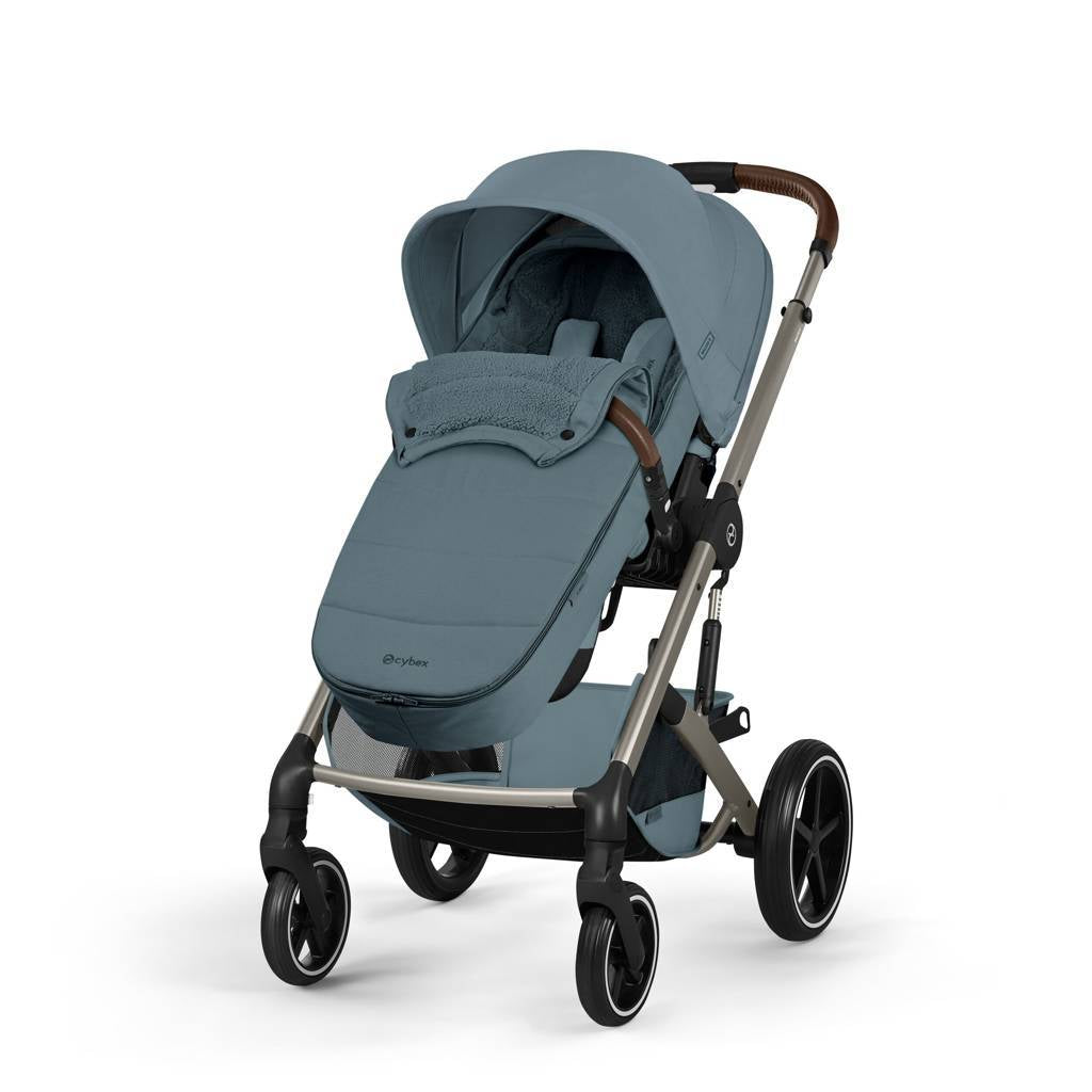 Cybex® Balios S Lux Stroller with Fold Cot 2-in-1 Stormy Blue (Taupe Frame)