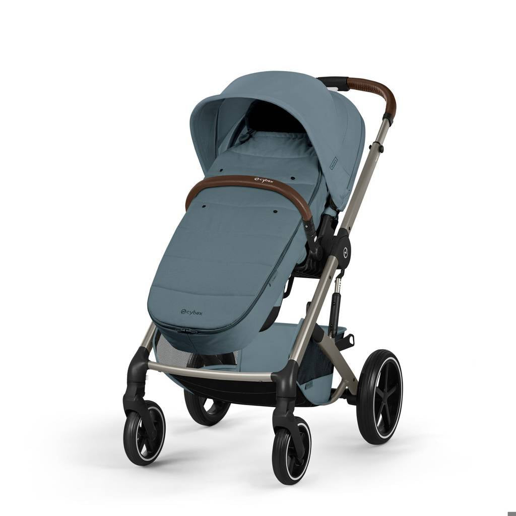 Cybex® Balios S Lux Stroller with Fold Cot 2-in-1 Stormy Blue (Taupe Frame)
