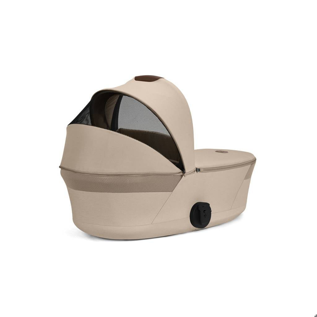 Cybex® Balios S Lux Stroller with Fold Cot 2-in-1 Almond Beige (Taupe Frame)